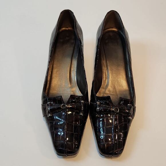 Stuart Weitzman Leather Pumps Platform Mini Heels Shoes Women's Size 7M EUC NICE - Picture 4 of 14